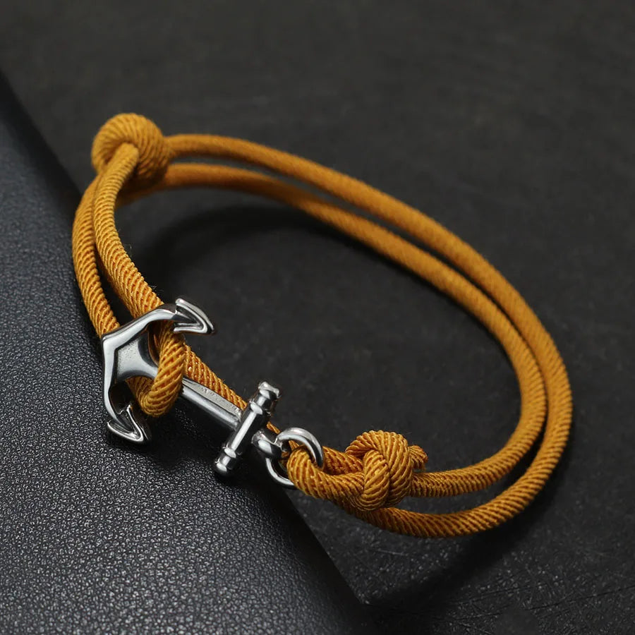 Handmade Nautical Anchor Bracelet | Adjustable Marine Rope Bracelet for Men & Women