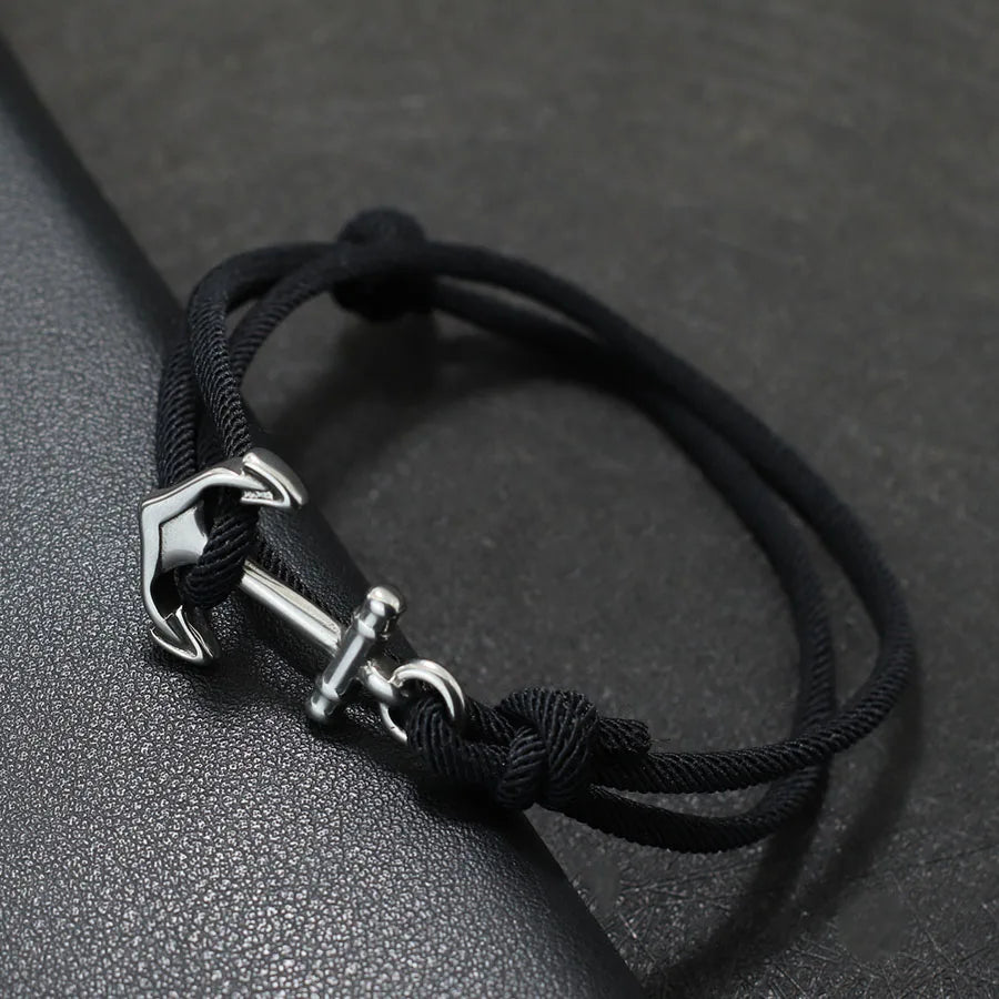 Handmade Nautical Anchor Bracelet | Adjustable Marine Rope Bracelet for Men & Women