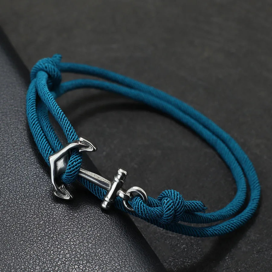 Handmade Nautical Anchor Bracelet | Adjustable Marine Rope Bracelet for Men & Women
