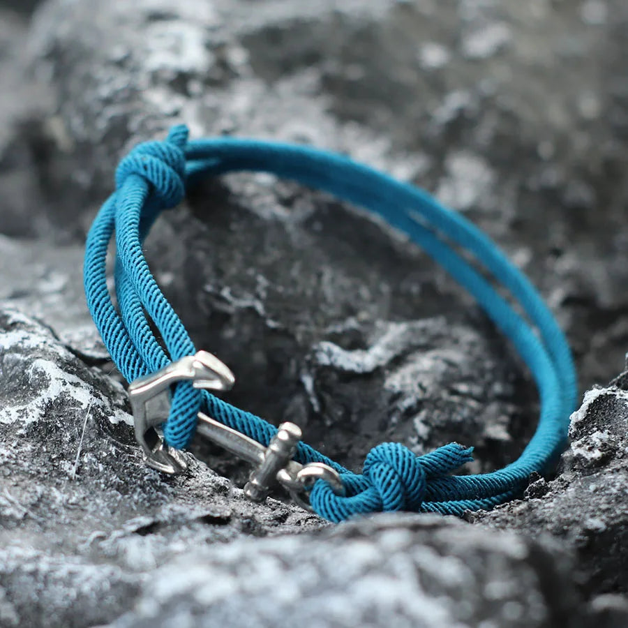 Handmade Nautical Anchor Bracelet | Adjustable Marine Rope Bracelet for Men & Women
