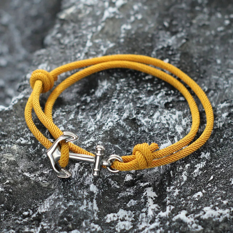 Handmade Nautical Anchor Bracelet | Adjustable Marine Rope Bracelet for Men & Women