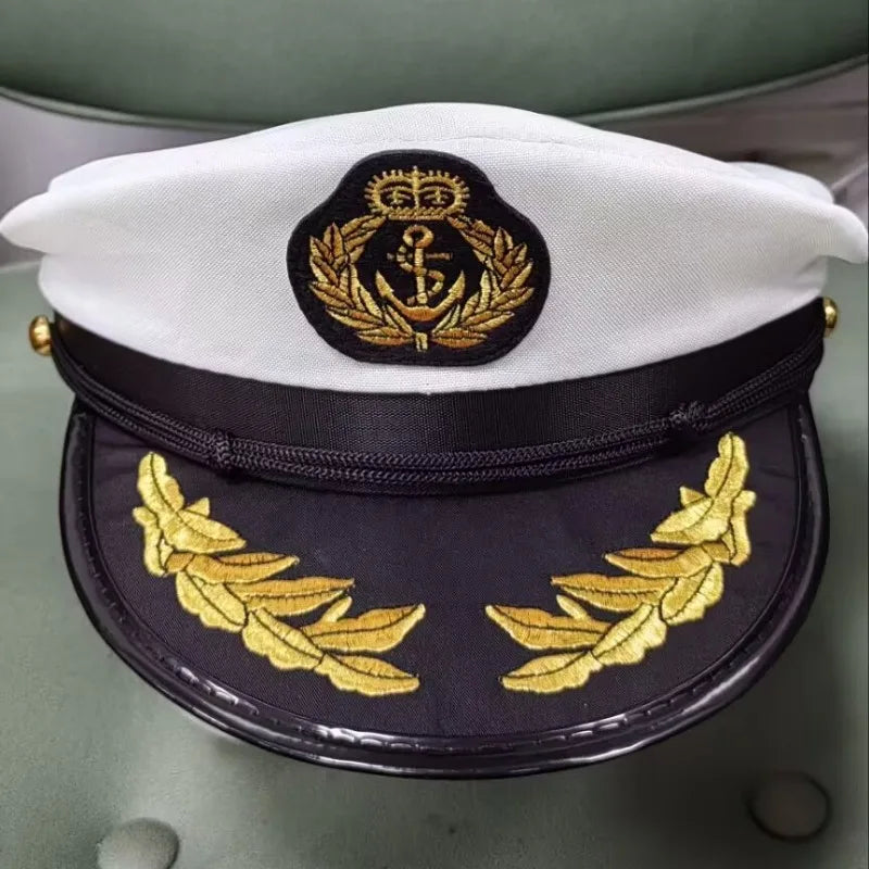Classic Captain’s Hat – Nautical Maritime Officer Cap