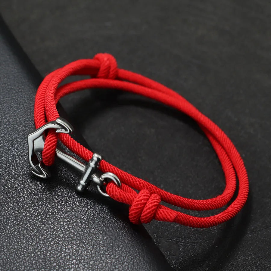 Handmade Nautical Anchor Bracelet | Adjustable Marine Rope Bracelet for Men & Women