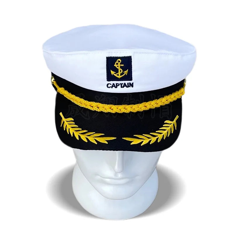 Classic Captain’s Hat – Nautical Maritime Officer Cap