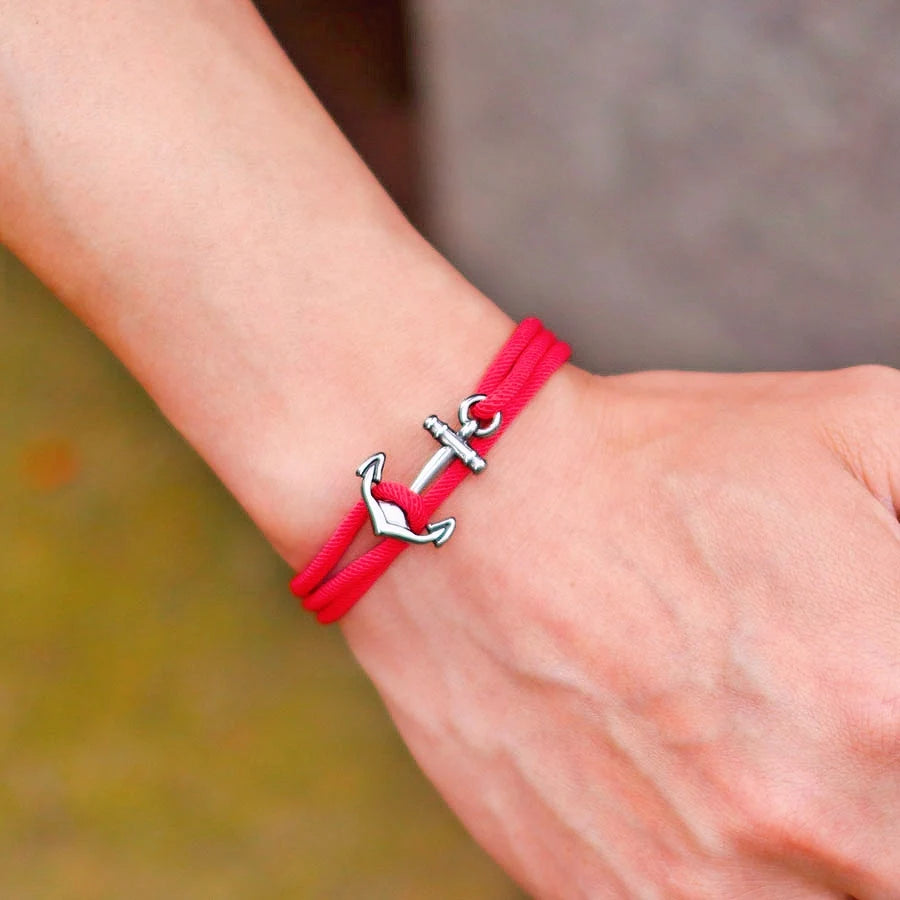 Handmade Nautical Anchor Bracelet | Adjustable Marine Rope Bracelet for Men & Women