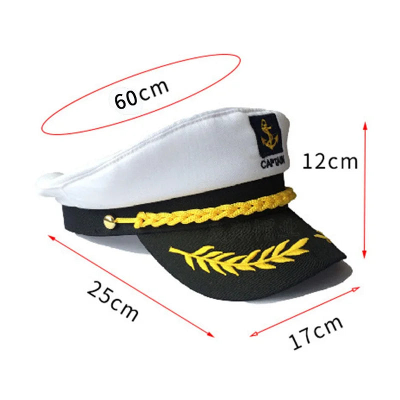 Classic Captain’s Hat – Nautical Maritime Officer Cap